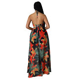 Floral Oversize Slightly Fat Slip French Printed Dress