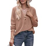 Casual Loose Solid Hoodie Sweater For Women