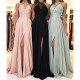 Lace Chiffon Dress Prom Evening Dress Split Long Dress