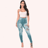 Women'S Clothing Trousers Slim-Fit Pants Ripped Jeans