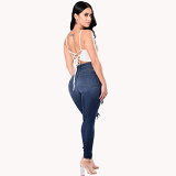 Women'S Clothing Trousers Slim-Fit Pants Ripped Jeans