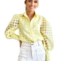 Solid Transparent High-End Shirt For Women