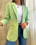 Long Sleeved Suit Collar Jacket For Women