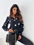 Long Sleeved Pullover Printed Shirt For Women