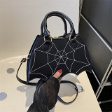 Pu One Shoulder Crossbody Bag Creative Halloween Bat Handbag