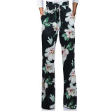 Leisure Wide Leg Pants With High Waist Printed Pants For Women