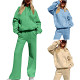 Casual Hooded Sportswear Loose Jogging Pants Two-Piece Set