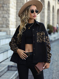 Printed Short Button Autumn Coat For Women