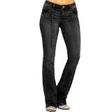 Slim Fitting And Slim Embroidered Women'S Jeans