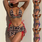 Sexy Bikini Women'S Reversible Three Piece Set Swimwear