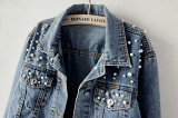 Women'S Beaded And Diamond-Set Denim Jacket