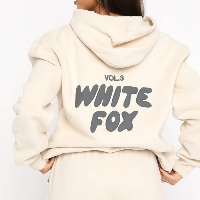 European And American Spring, Autumn And Winter New Sweatshirt Set Fashion Sports Logo Long-Sleeved Pullover Hooded Sweatshirt Two-Piece Set