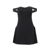 Europe And The United States Wind Women'S Explosive Models Sexy Hot Girl One-Shoulder Senior Temperament Dresses