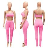 Crop Top Sexy Women pants Sets Two Piece Outfits