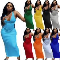 Bodycon Womens Clothing Ribbed Casual Long Dress
