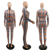 2 Piece outfits Casual brand long sleeve trousers zipper suit