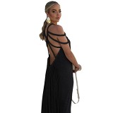 Strapless sexy halter loose holiday beach dress