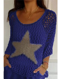 Round neck knitted casual women top