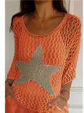 Round neck knitted casual women top