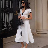 Elegant dress women's 2 piece casual skirt set