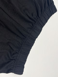 Casual Rhinestone printed short sleeve t-shirt top long Pants Set