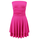 Strapless mini dress slim women bodycon cute short dresses