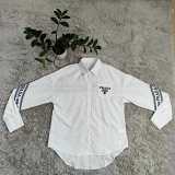 New embroidered solid color long sleeve simple casual shirt in summer