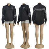 New embroidered solid color long sleeve simple casual shirt in summer