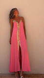 New lace-up halter neck casual relaxed holiday loose maxi women sleeveless swing dress