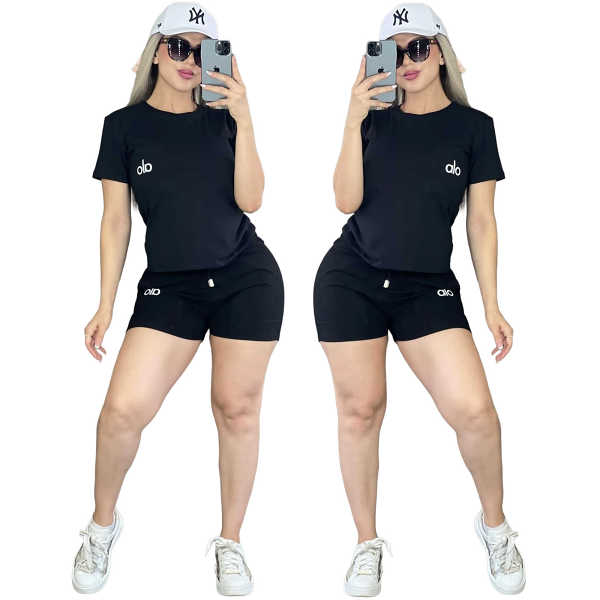 Embroidered fashion short sleeve shirt trousers suit