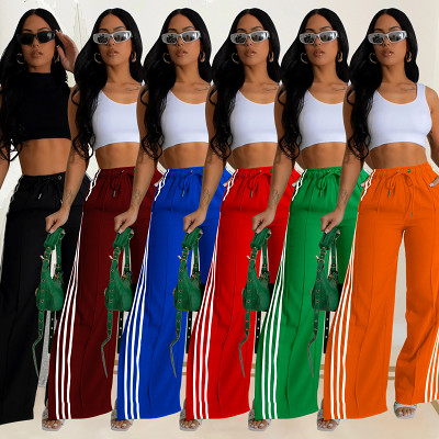 Fashion women's single pants solid color sweatpants multicolor