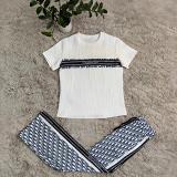 Summer leisure embossing loose two-piece suit