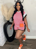 Summer two-piece women's loose turtleneck casual suit