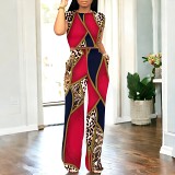 Fashion women's casual printing two-piece suit