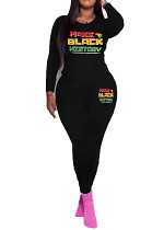 Womens Long Sleeve Tracksuit Crewneck Pullover Tops And Long Pants Tracksuit Printed Leisure 2 Piece Outfits