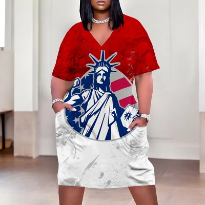 Fashion casual printed women's dress