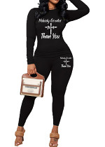 Womens Long Sleeve Tracksuit Crewneck Tops And Long Pants Printed Leisure 2 Piece Outfits