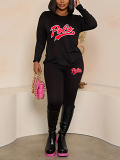 Womens Long Sleeve Tracksuit Crewneck Tops And Long Pants Printed Leisure 2 Piece Outfits