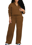 Women 2 Piece Outfits Sweatsuit Sweatshirt Sweatpants Tracksuit Sweat Lounge Matching Set Fall Trendy