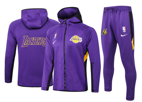 Purple Full-Zip Trake Hoodie Jacket and Pants H004