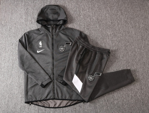 Gray Full-Zip trake Hoodie Jacket and Pants H012