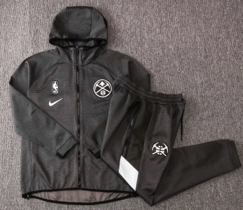 Gray Full-Zip Trake Hoodie Jacket and Pants H024