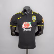 Brazil 2022 Pre-Match Team Polo - Black