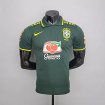 Brazil 2022 Pre-Match Team Polo - Green