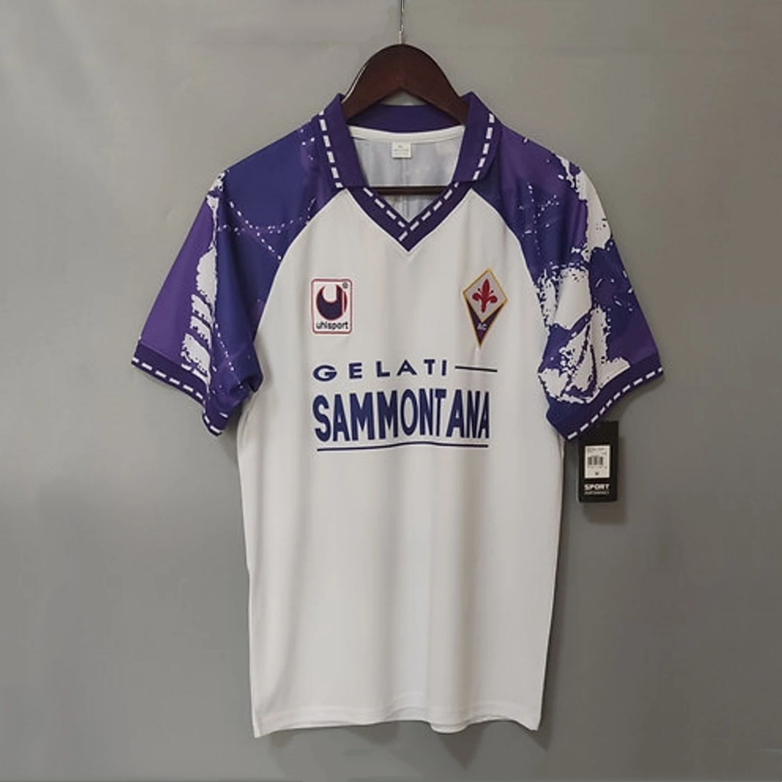 激レア　1994-95・フィオレンティーナ アウェイ　Uhlsport US$ 19.99 - Fiorentina 1994/1995 Away Retro Jersey - m