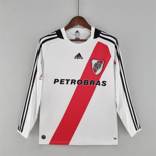 River Plate 2009/2010 Home Retro Long Sleeve Jersey