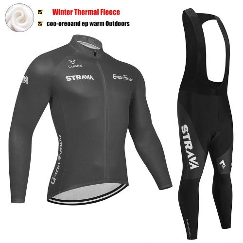 Road Race Pro Team Cycling Long-sleeved Fleece Suit Strava