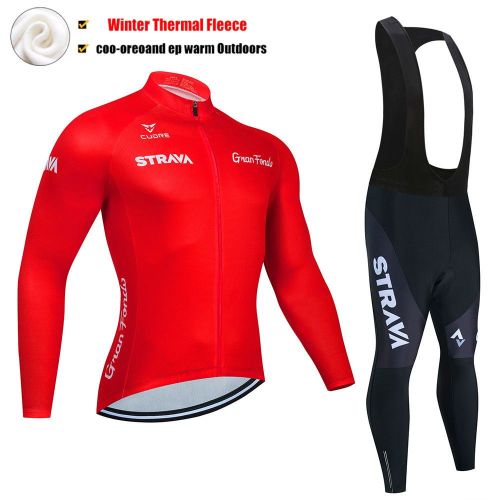 Road Race Pro Team Cycling Long-sleeved Fleece Suit Strava