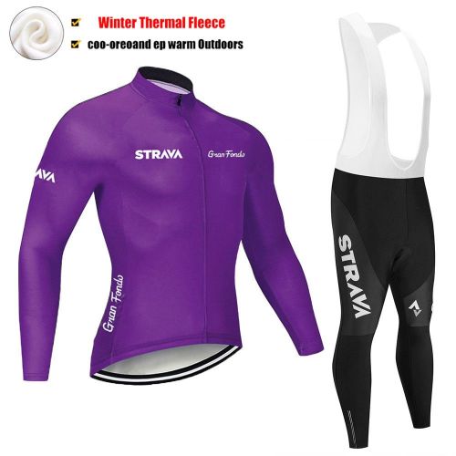 Road Race Pro Team Cycling Long-sleeved Fleece Suit Strava