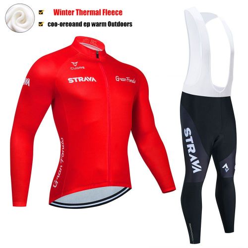 Road Race Pro Team Cycling Long-sleeved Fleece Suit Strava